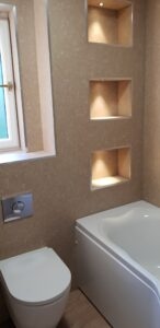 shelves in the wall