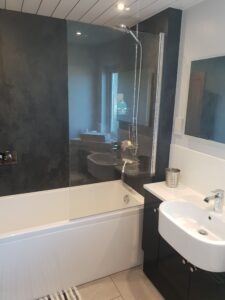black bathroom