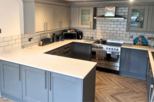 beauty white and grey kitchen